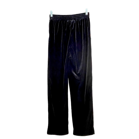 Vintage Saint Germain Paris Black Velvet Dress Pants Small 25" Goth Y2K - Picture 2 of 11